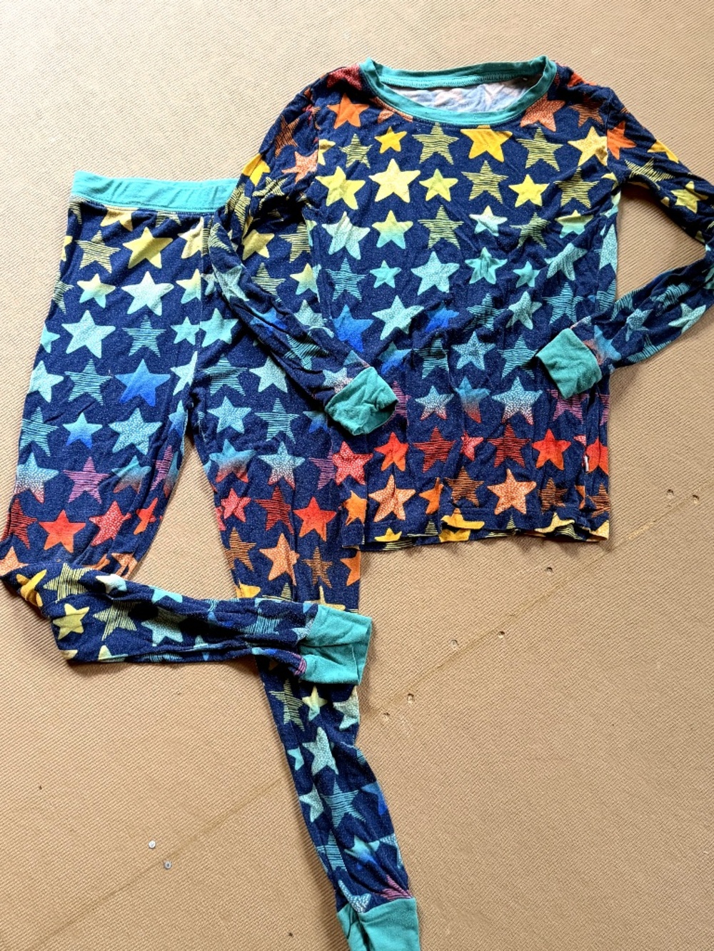 Little Sleepies Bamboo Pajama Set Star Print Size 5-6